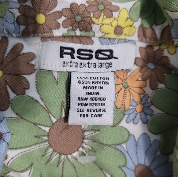 🌸 RSQ Floral Oversized Women's Camp Shirt - Size XXL 🌸 - Picture 11 of 13